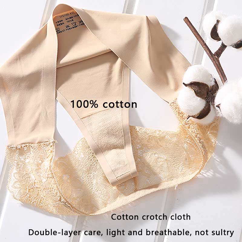 AOFEIQIKE Quần lót thể thao dây G bằng lụa lạnh siêu mỏng mềm mại không đường may cho nữ size M-XXL