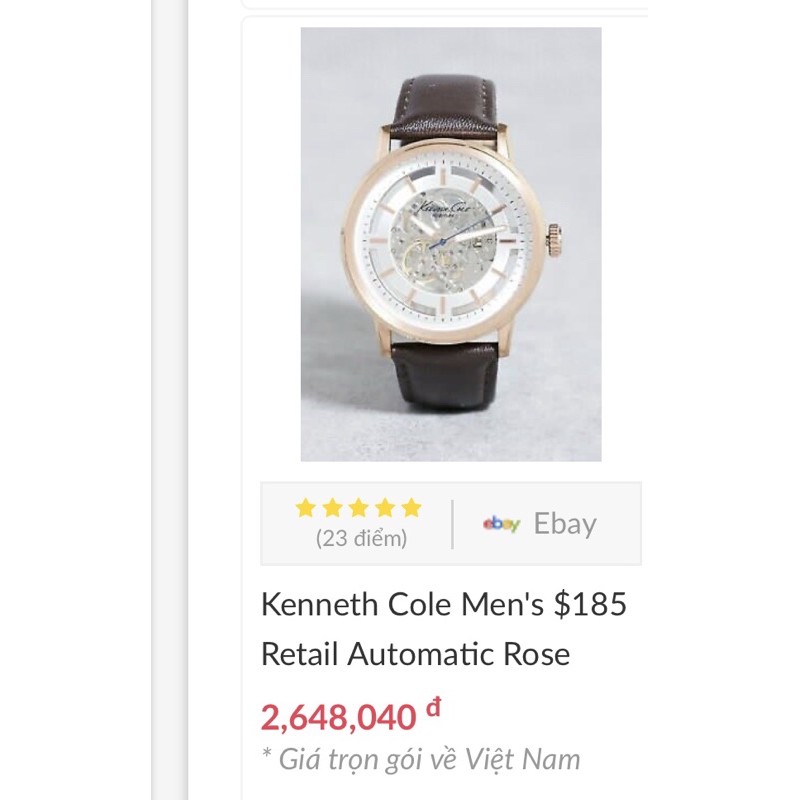 đồng hồ kenneth . dành cho nam giới . mã cole 10026783 .thương hiệu kenneth cole