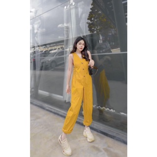 Jumpsuit nữ cổ v ống rộng thời trang nữ thái lan