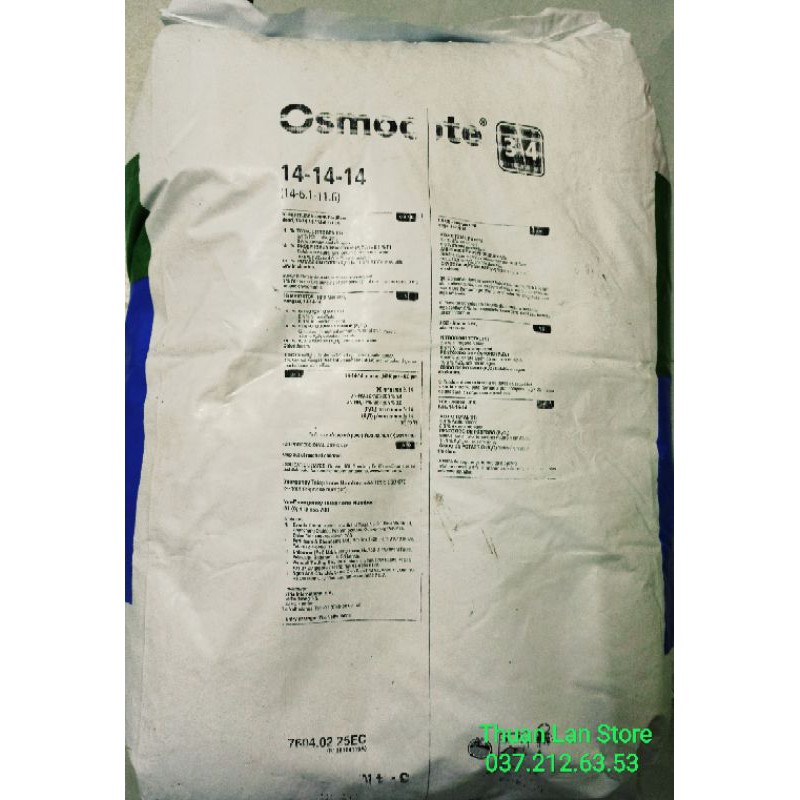 Gói 1kg Phân Tan Chậm Vàng Mỹ Oscomote 14-14-14