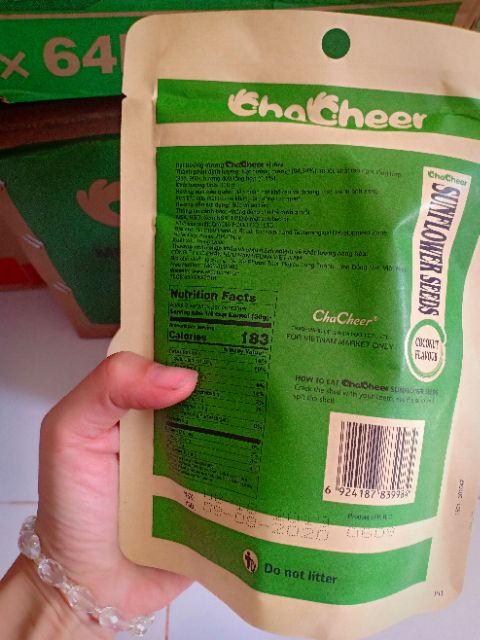 Một Thùng Lớn 64 gói tẩm gia vị( vị dừa) Chacheer 130g