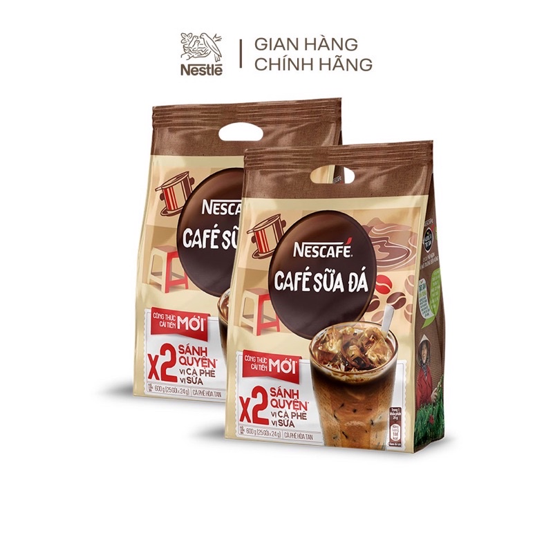 cafe sữa đá dạng bịch 25gói x24g