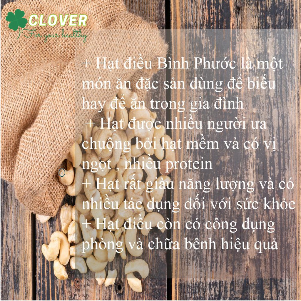 Hạt điều rang muối Bình Phước hũ 500gr thơm ngon, dinh dưỡng ☘ Bách Hóa Clover