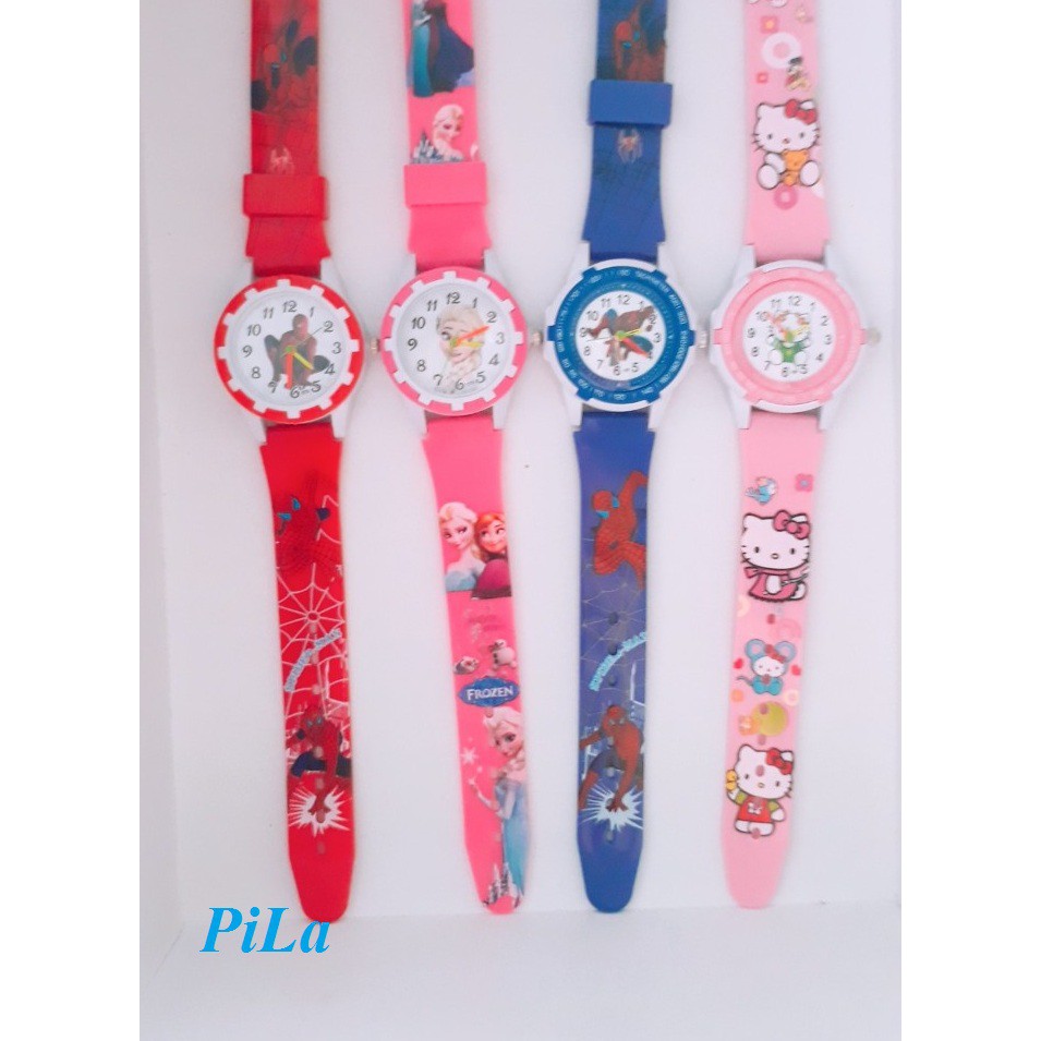 Đồng Hồ Cho Bé Họa Tiết Hoạt Hình Dây Nhựa Dẽo Mềm | BigBuy360 - bigbuy360.vn