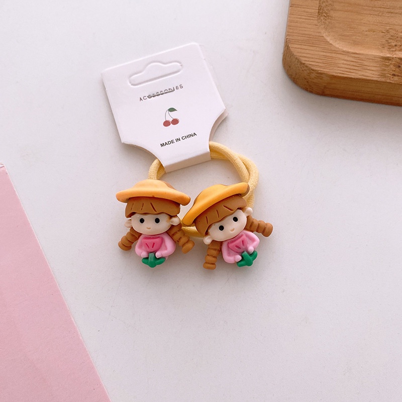 Set 2 Dây Cột Tóc Co Dãn Dễ Thương Cho Bé Gái