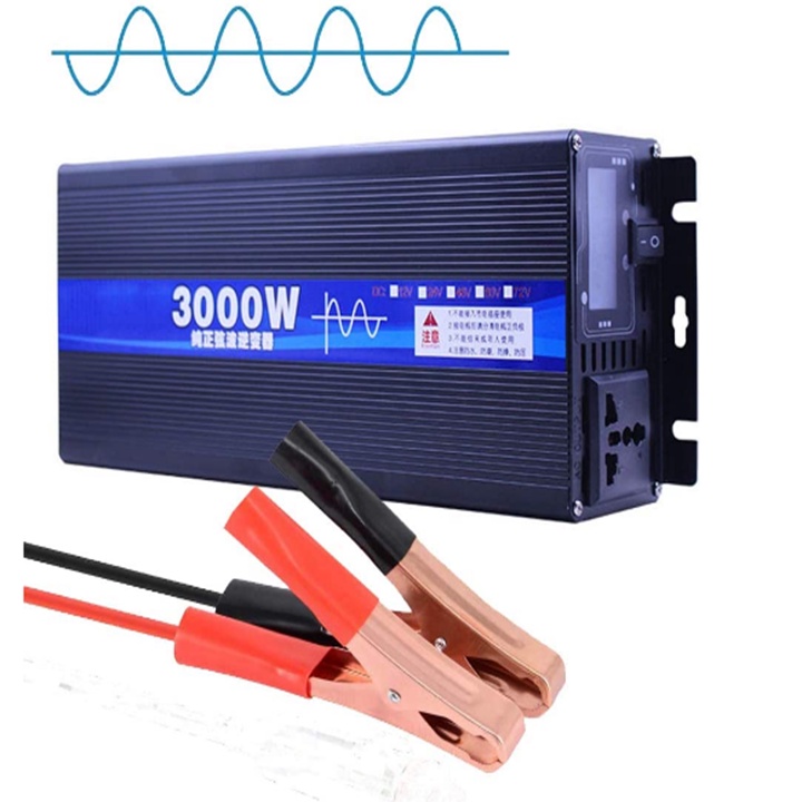 Máy Kích Điện 3000W Sin Chuẩn Đổi Nguồn 12V Lên 220V