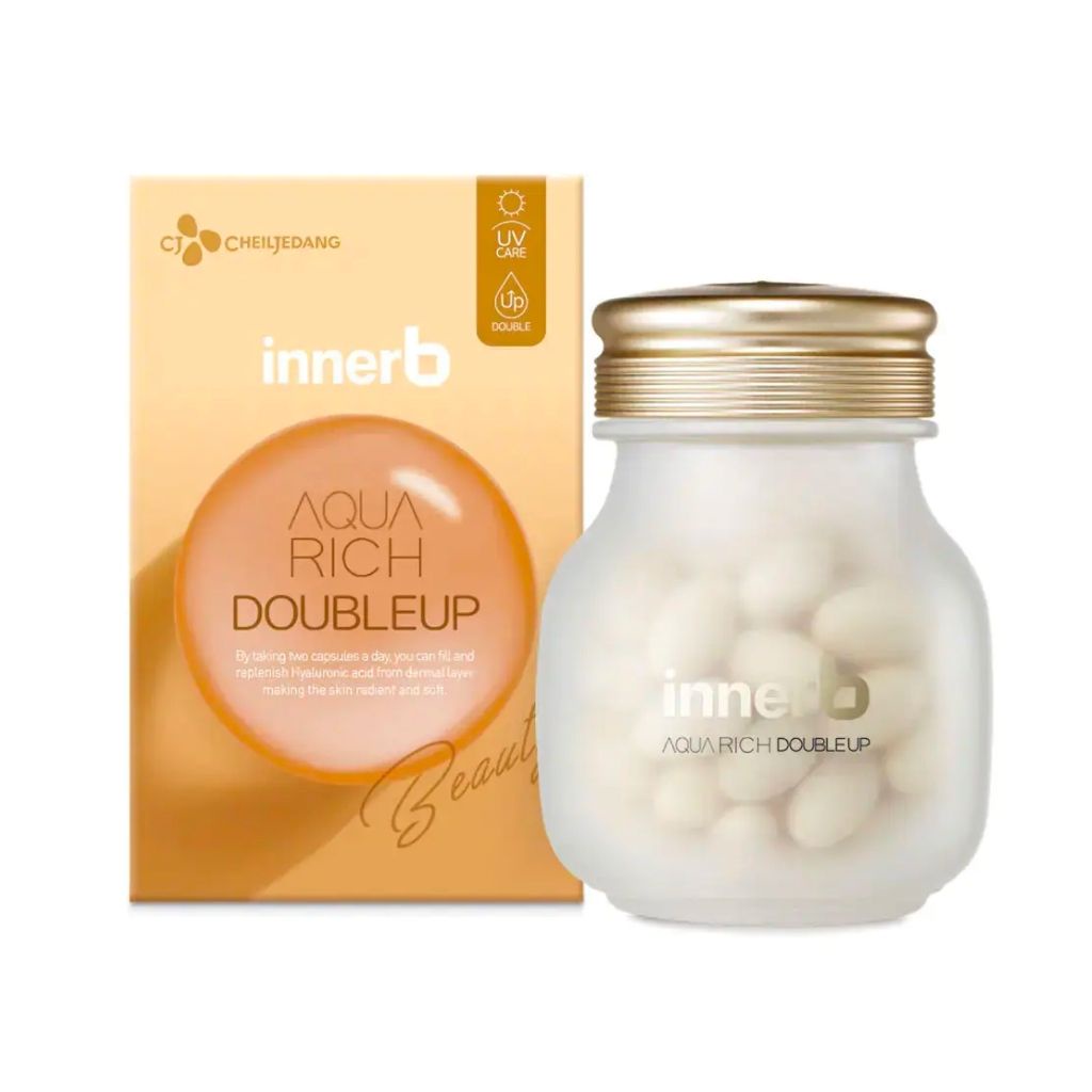 Viên Uống Cấp Nước InnerB Aqua Rich DoubleUp 42g Bổ Sung Collagen, Bảo Vệ Da Khỏi Tia UV Hộp 70 Viên