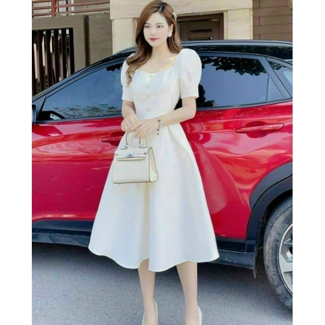 đầm thiết kế dáng dài (sp khách mua trên live)