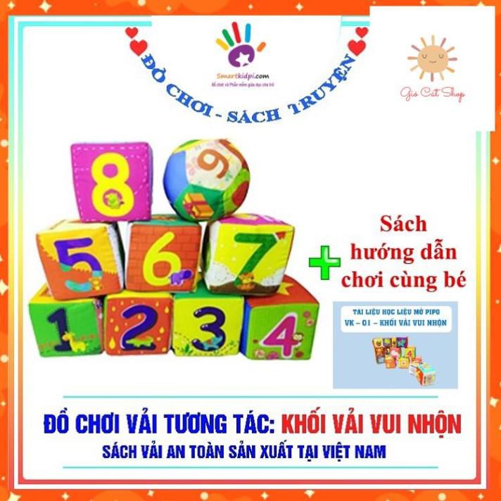 MUA 1 TẶNG 1- Xúc xắc khối vải vui nhộn - bộ 8 khối