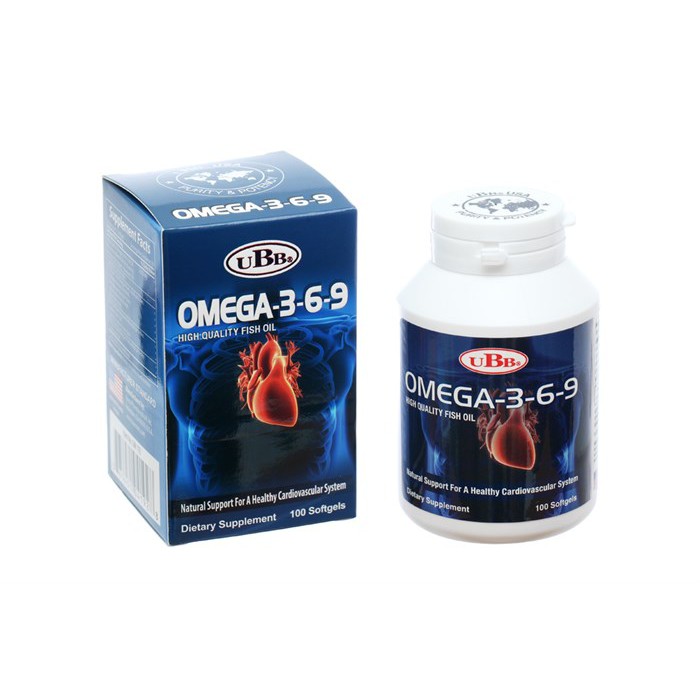 Omega 3 6 9 UBB Hộp 100 viên (Hàng chính hãng)