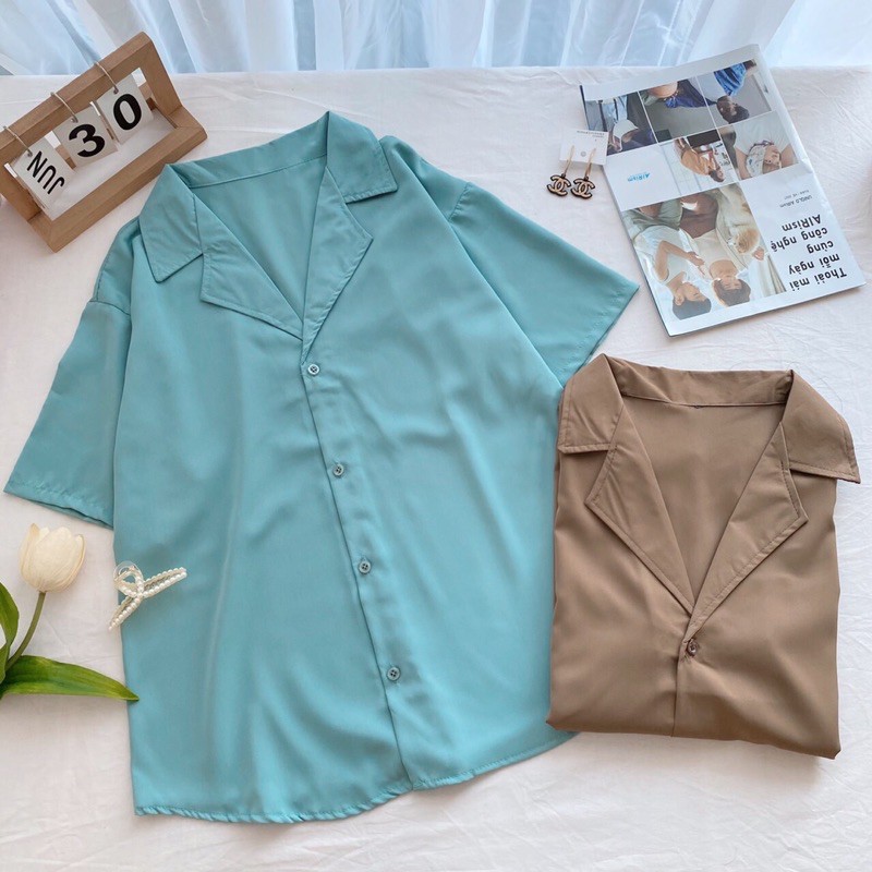 Sơ mi chiffon cổ vest