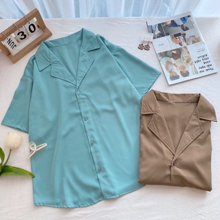 Sơ mi chiffon cổ vest