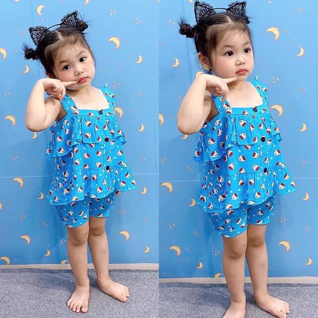 Bộ 2 dây bé gái Lanh thái tone thái tôn thái đẹp cao cấp- sỉ bộ lanh cho bé