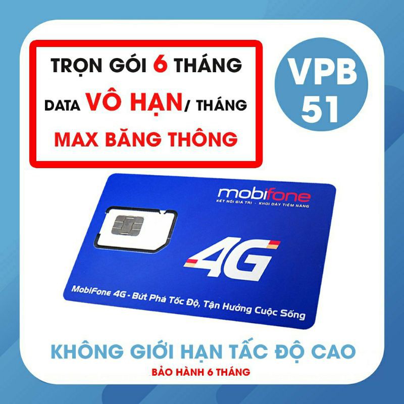 SIM mobifone vp51 max băng thông tốc độ cao 4G
