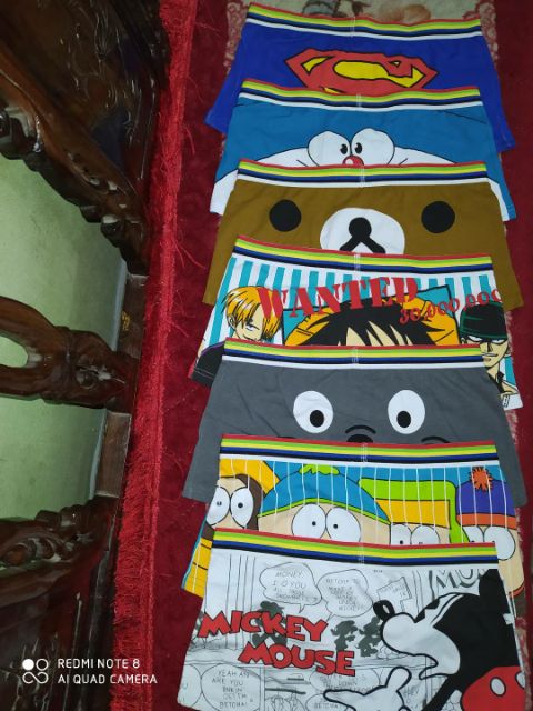 Quần lót nam boxer hoạt hình, sịp nam hoạt hình cotton co giãn 4 chiều thấm hút mồ hôi tốt