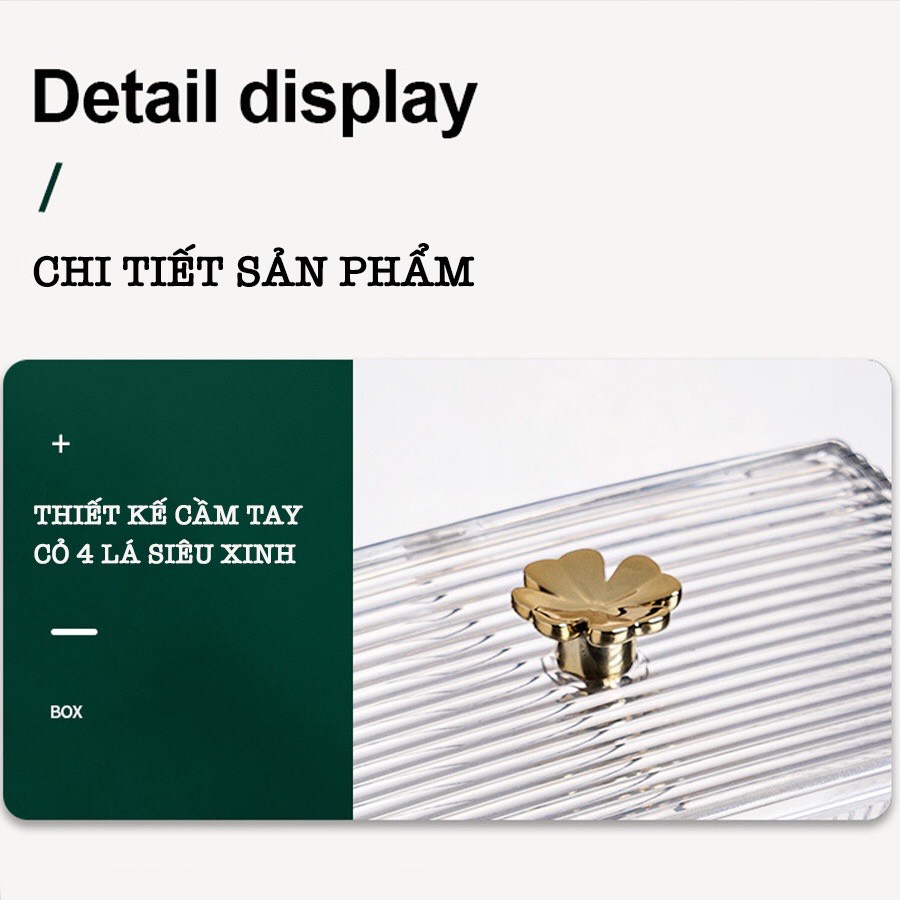 Hộp Đựng Bông Ngoáy Tai, Bông Tẩy Trang, Đồ Trang Điểm Cao Cấp Chia Ngăn R005