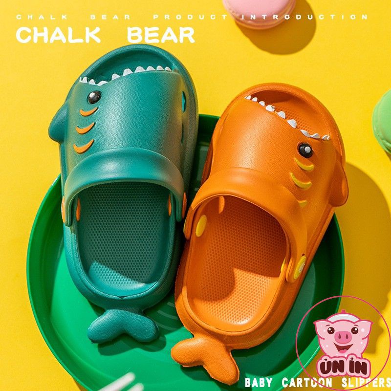 Dép cho bé trai, bé gái từ 1 đến 3 tuổi cá mập Baby Shark siêu nhẹ đế chống trơn trượt có quai sau