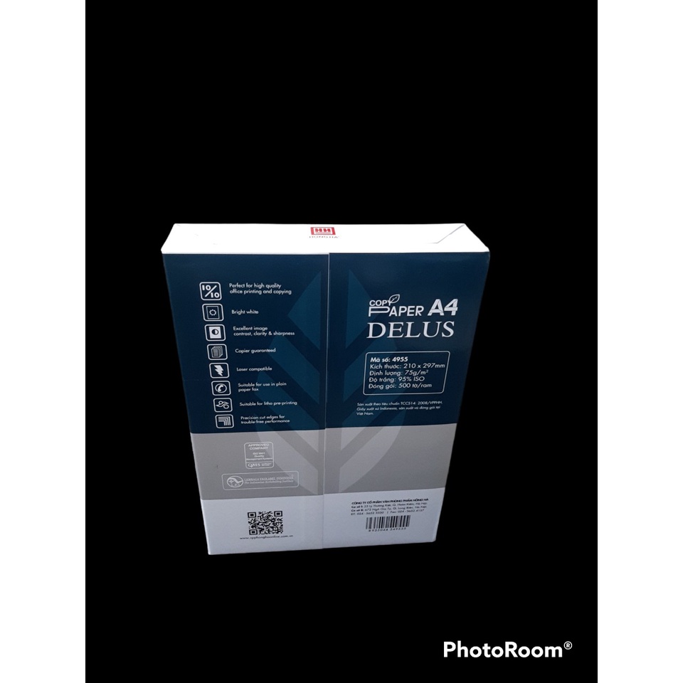 Giấy in A4 Hồng Hà Delus 75gms