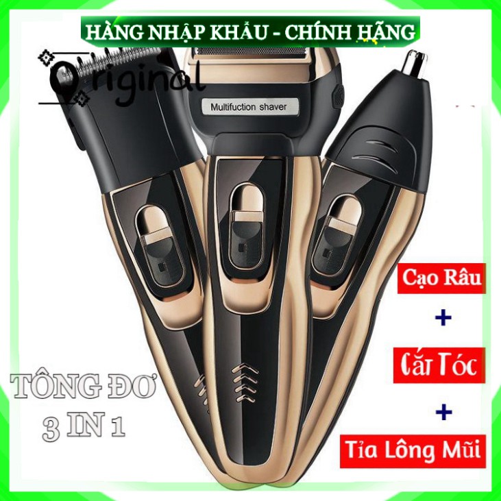 Tông đơ cắt tóc 3 chức năng tiện dụng,Tongdo cắt tóc chuyên nghiệp( cắt tóc, cạo râu, tỉa lông mũi)