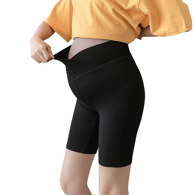 Quần legging ngắn lưng cao thoải mái dành cho mẹ bầu