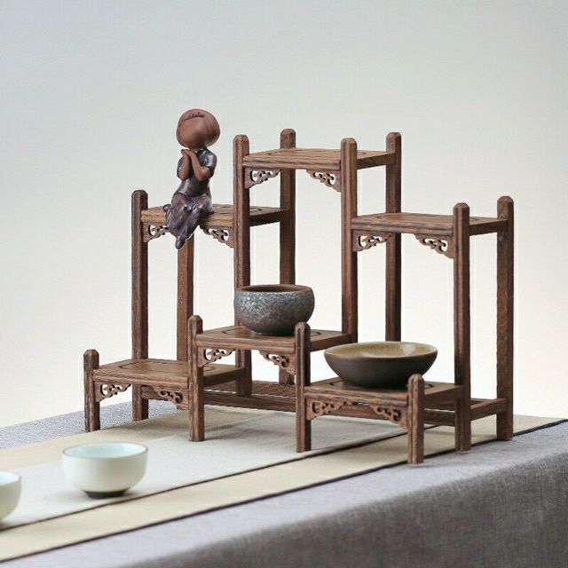 Kệ gỗ mini để tượng trang trí bàn trà hay treo tường