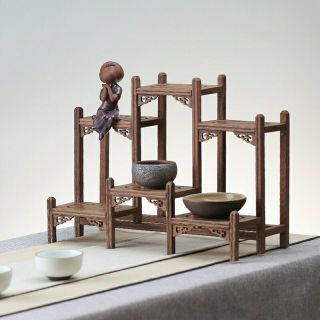 Kệ gỗ mini để tượng trang trí bàn trà hay treo tường