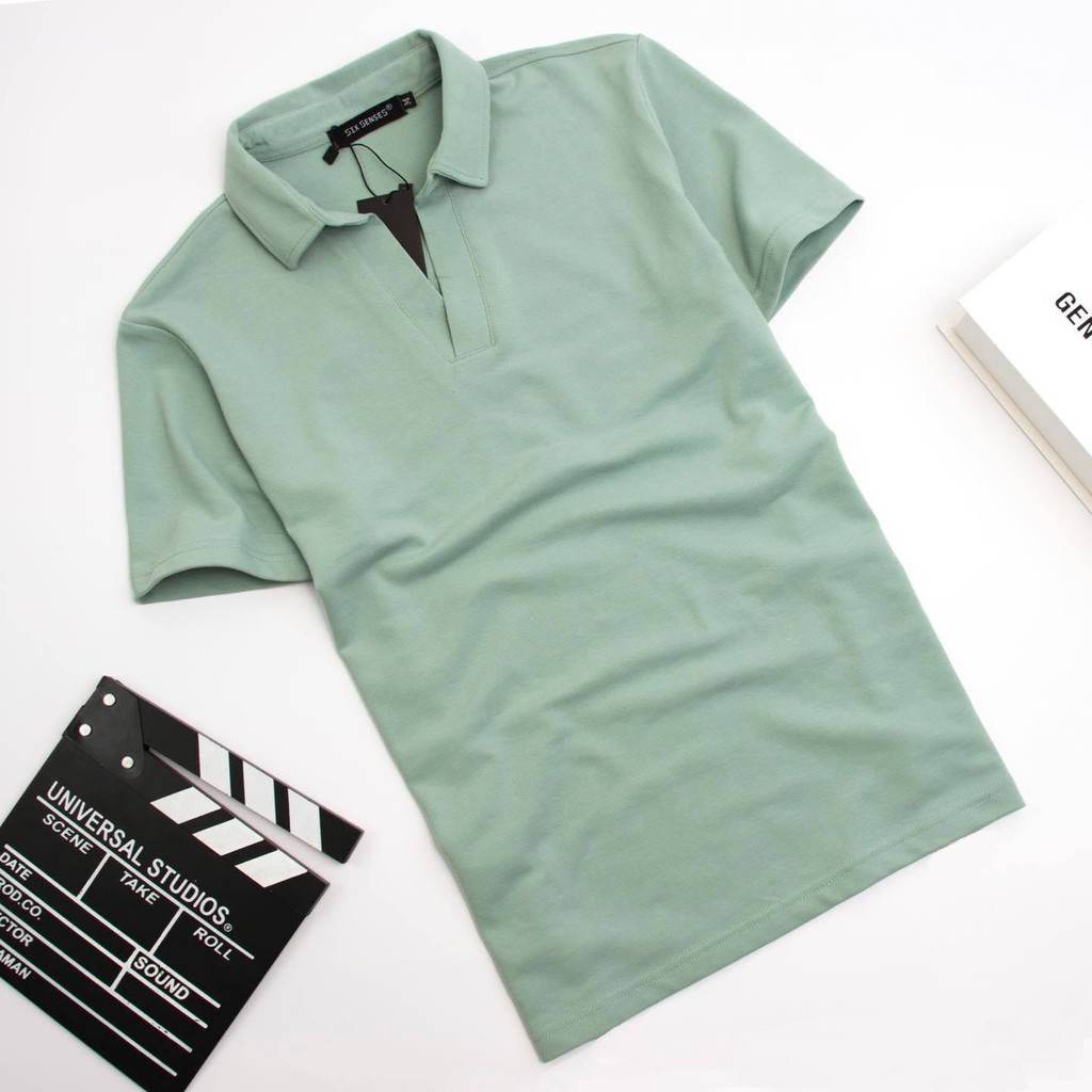 Áo thun POLO CỔ V 6 màu - chất thun cá sấu cotton 100% | BigBuy360 - bigbuy360.vn