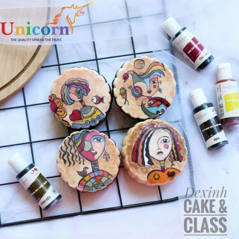 Màu gel chịu nhiệt cho bánh nướng Unicorn