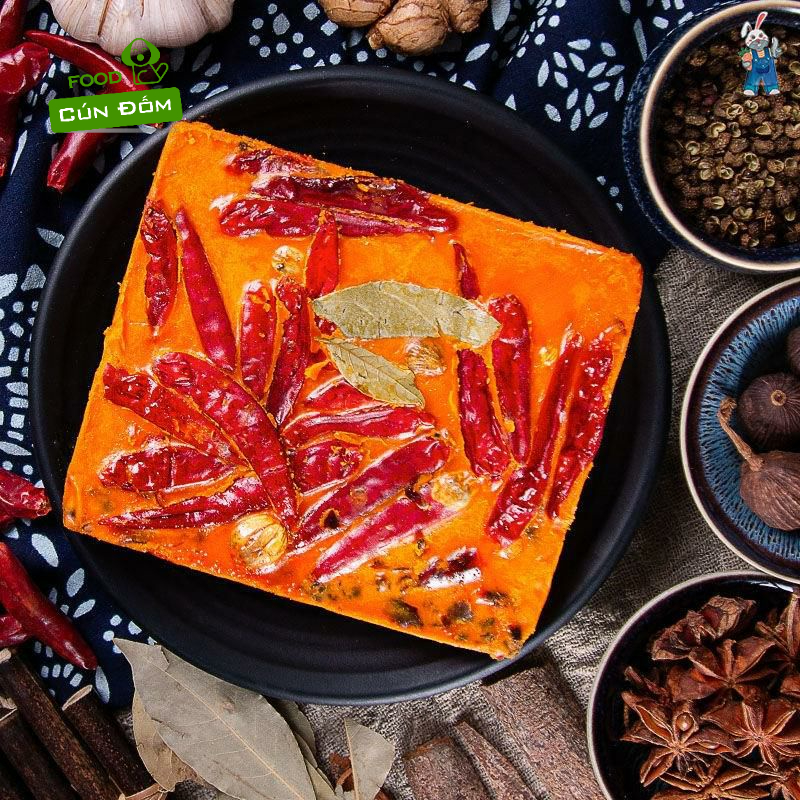 Gia vị lẩu cay Trùng Khánh Tứ Xuyên gói 500gr