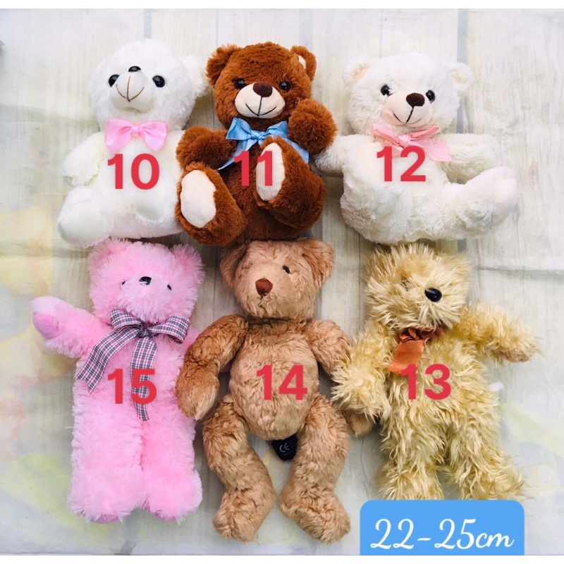 Gấu bông teddy size 15-28cm( chọn mẫu)