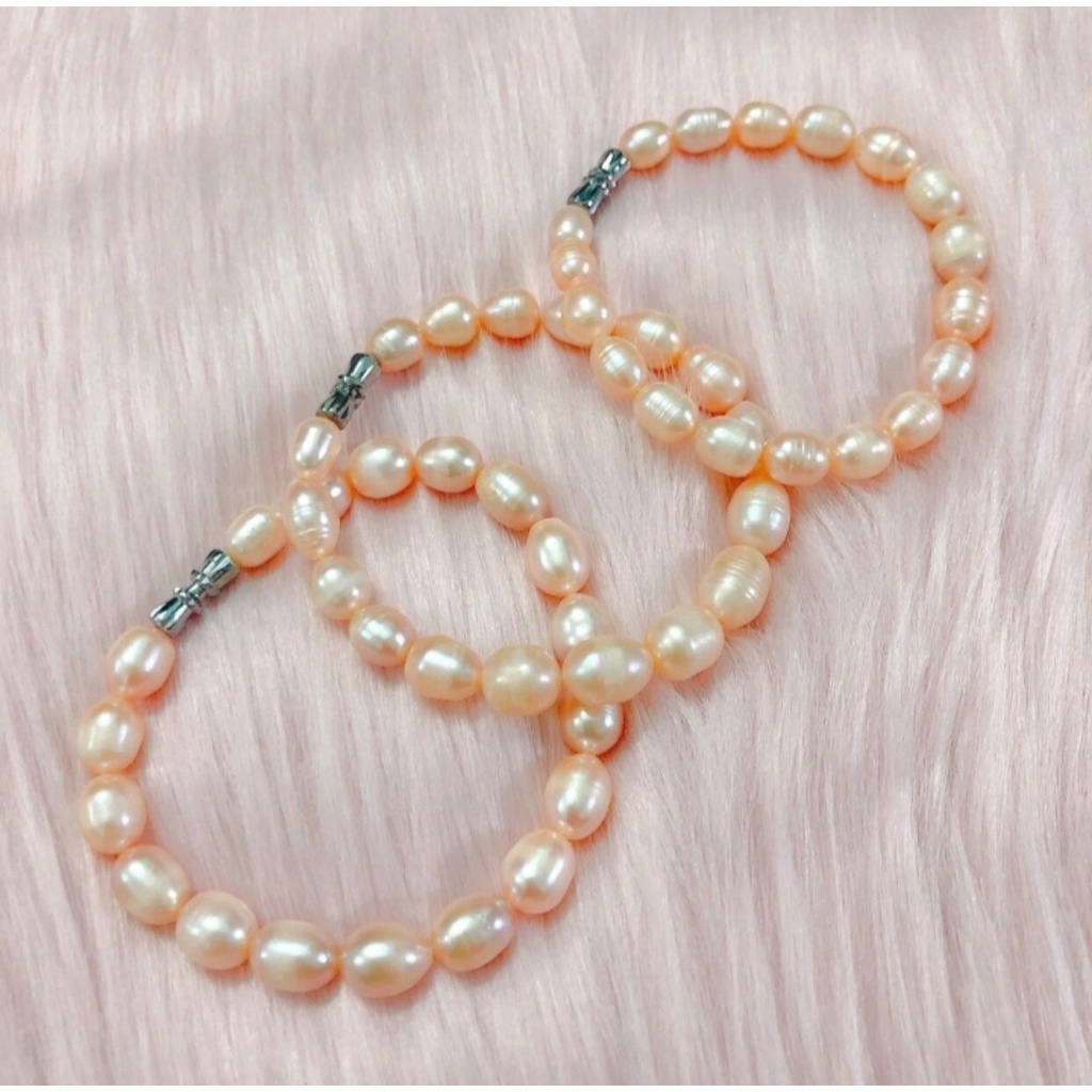 Vòng tay-vòng cổ trai thật nuôi nước ngọt tự nhiên hạt xoài 10li màu ánh tím hạt tuyển bóng đẹp