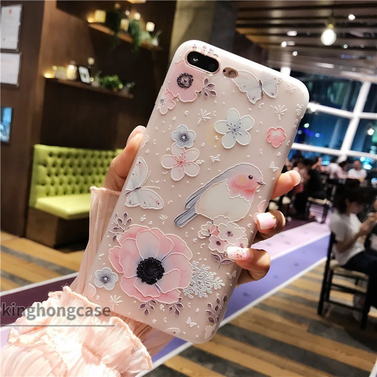 Ốp điện thoại mềm họa tiết hoa xinh xắn cho iPhone 11 X XS 6 6S 7 8 6Plus 6SPlus 7Plus 8Plus iPhone SE 2020