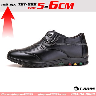 MẪU MỚI 2021 - giày cao Thời Trang nam TBT-09Đ; cao 5cm - 6cm - GIÀY CAO T-BOSS