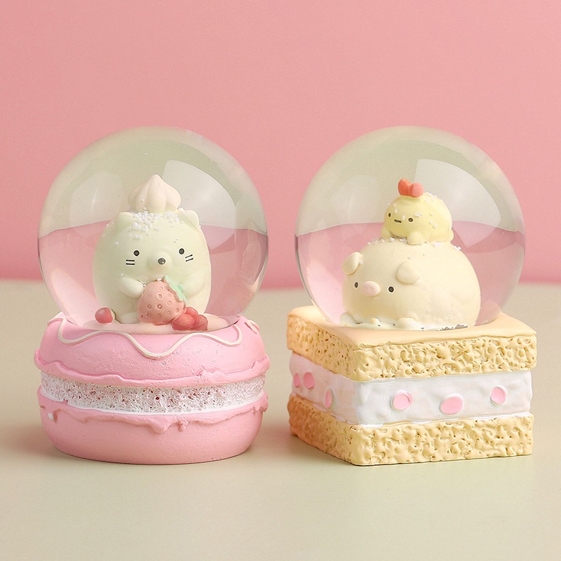 Quả Cầu Pha Lê Sumikko Gurashi Để Bàn Trang Trí Có Đèn Dễ Thương Dùng Làm Quà Tặng Sinh Nhật