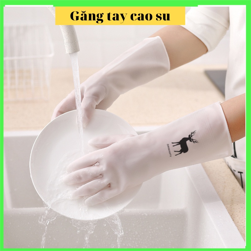 Găng tay cao su siêu dai hình hươu