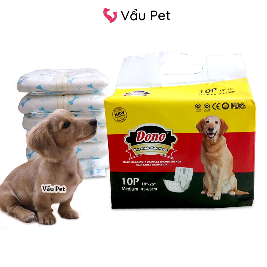 Bỉm cho chó con, poodle, cún, mèo đực DONO - Bỉm chó mèo Vẩu Pet Shop