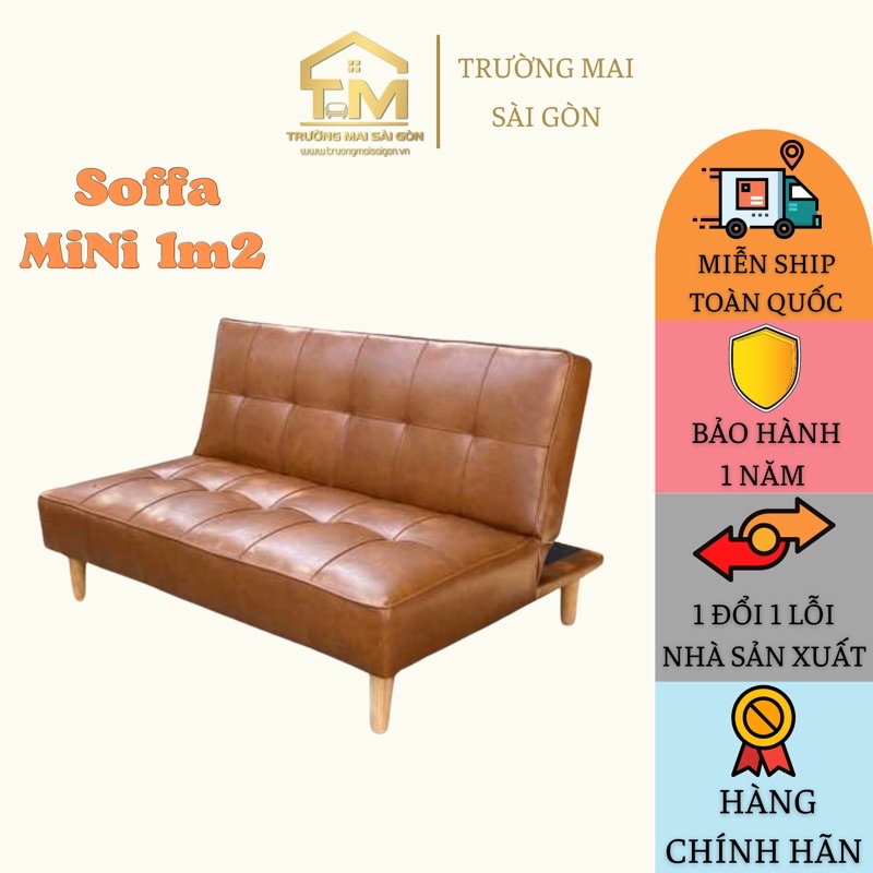 Ghế sofa bed giường nằm mini 1m2 thư giãn cao cấp 3 trong 1 chất vải mịn êm ái Trường Mai Sài Gòn