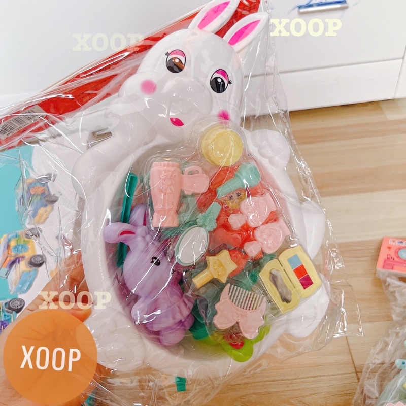 Đồ chơi ! Chậu thỏ,thỏ và bàn trang điểm cho bé mã 0588-30