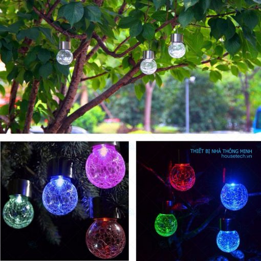 Đèn treo cây năng lượng mặt trời hình quả cầu đổi màu Solaga HT51245