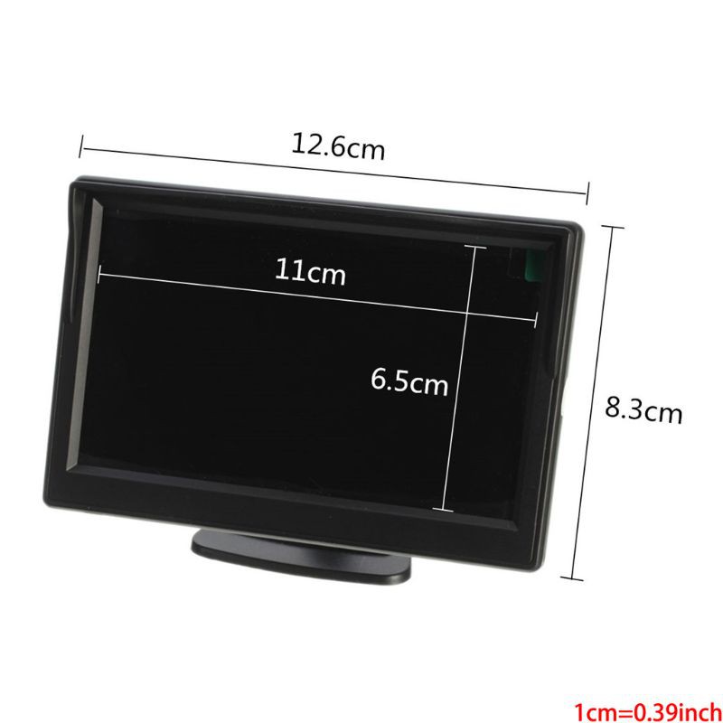 Màn Hình 5 Inch Tft Lcd + 2 Giá Đỡ Cho Camera Lùi Xe Hơi Vcr Dvd