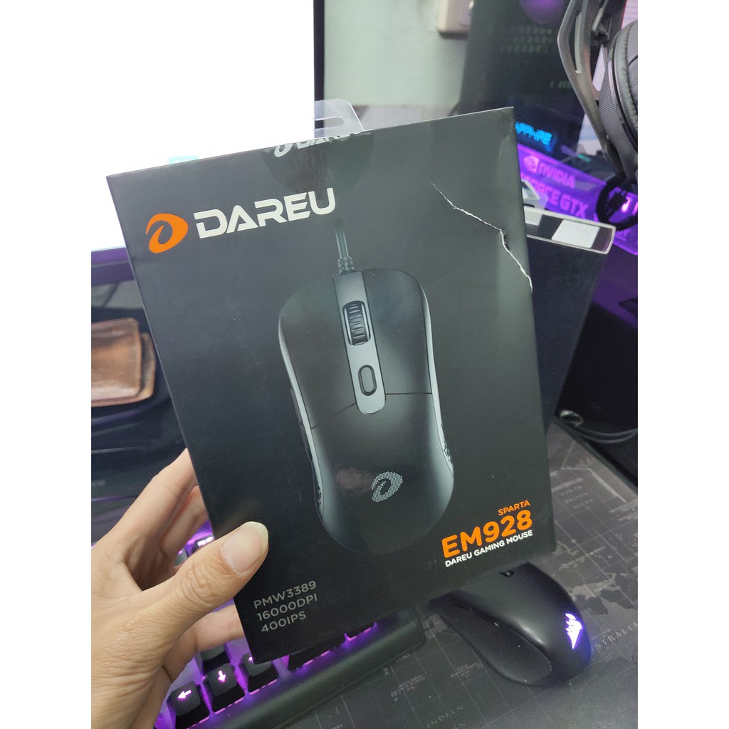 [Mã ELCLJUN giảm 7% đơn 500K] Chuột Dareu EM928 Sparta Gaming PixArt PMW3389 LED RGB | BigBuy360 - bigbuy360.vn