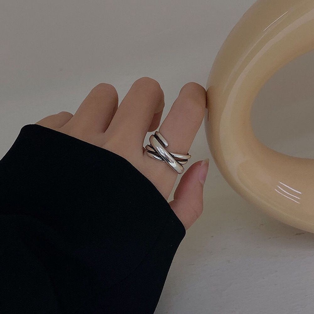 Nhẫn đeo tay bằng hợp kim có thể điều chỉnh thời trang Hàn Quốc sành điệu