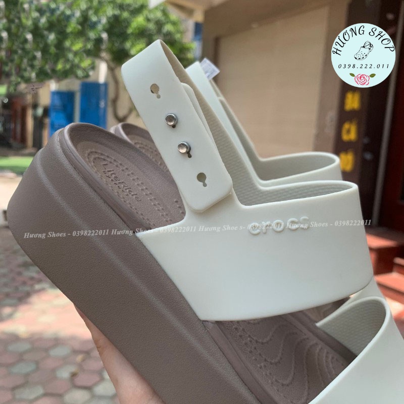 Sandal Brooklyn đế cao 5cm (màu trắng)