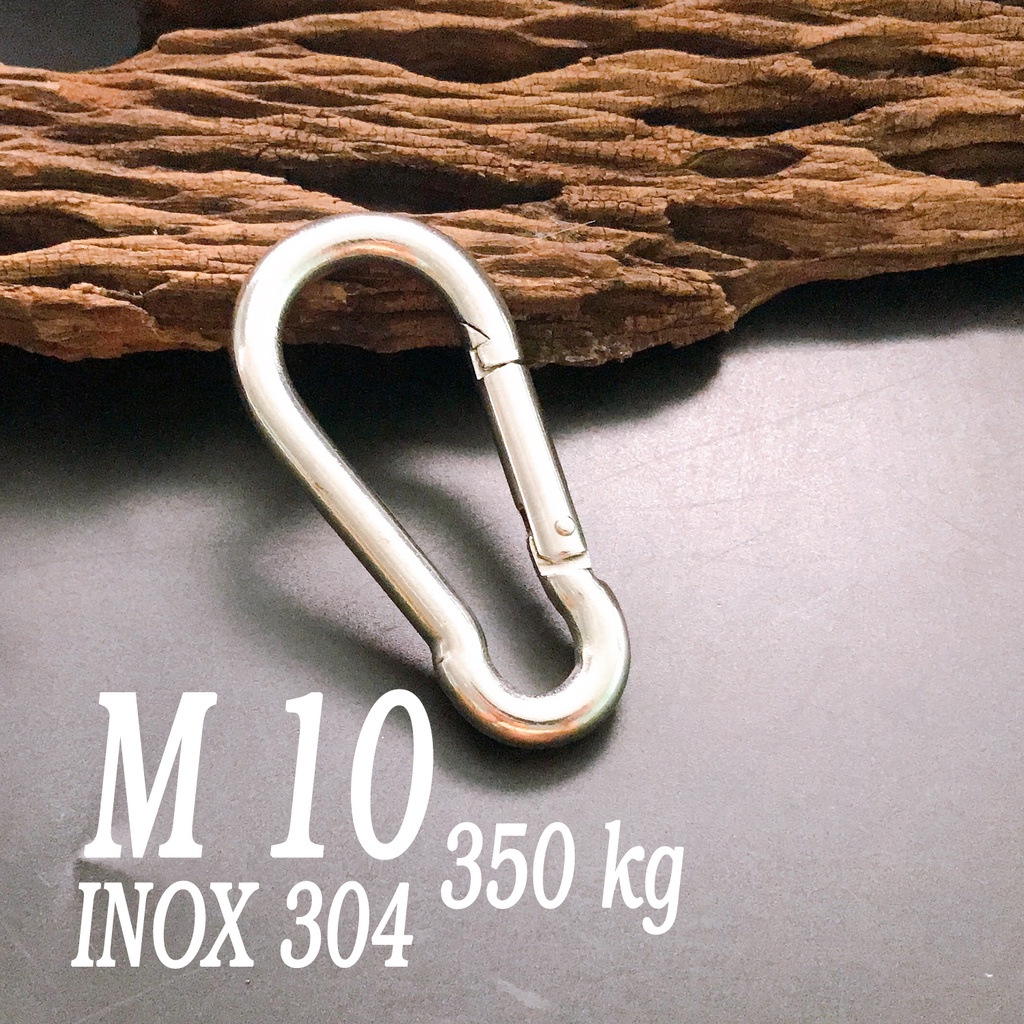 Móc khóa an toàn Inox 304 chịu lực tối đa 350kg thép không gỉ chịu nhiệt ngoài trời tốt độ chắc chắn cao