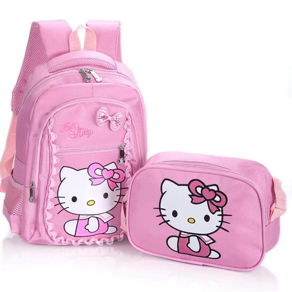 Bộ Ba Lô HELLO Kitty 2 Trong 1 / Túi Đi Học / Balo Trẻ Em / Cặp Học Sinh,..,,,,,,,,,,,,,,,,,,,,,,