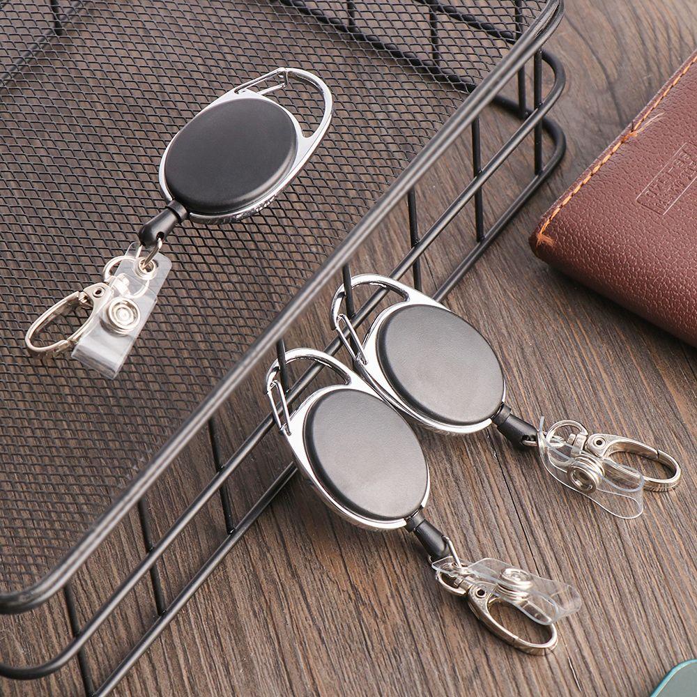 1 Kẹp Giữ Thẻ ID / Thẻ ID Chống Thất Lạc Có Móc Khóa