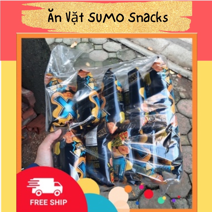 Bịch 10 gói Bim Bim Snack Bắp 4x Vị Pho Mai Oishi 16g-Ăn Vặt Sumo Snack