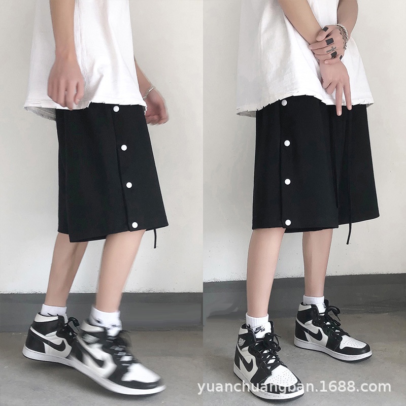 Quần short nam Mavota quần đùi lửng thể thao mặc nhà đường khuy nút trơn 2 bên Unisex QKS006