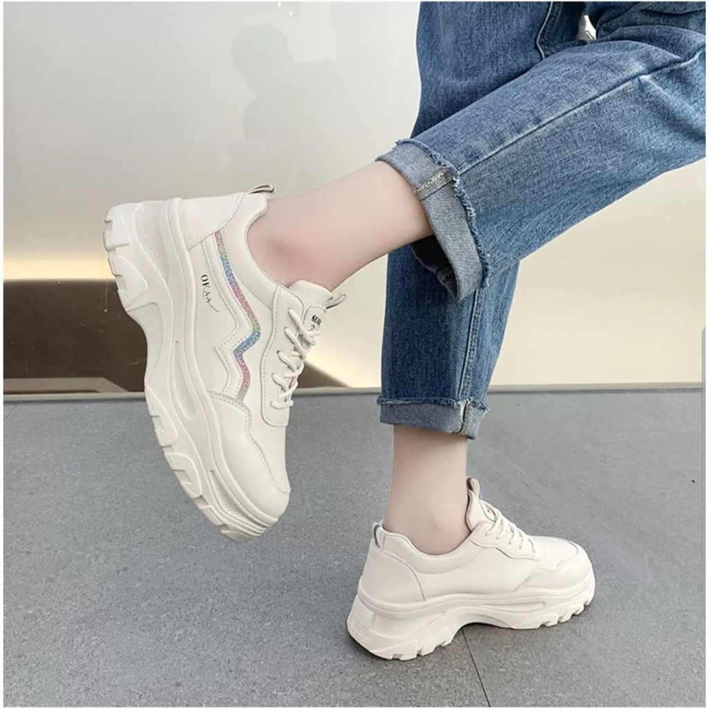 (XẢ KHO) Giầy thể thao nữ,đế độn 5p, kiểu dáng trẻ trung, Hàng bao đẹp, đổi, trả miễn ship nếu không ưng | BigBuy360 - bigbuy360.vn