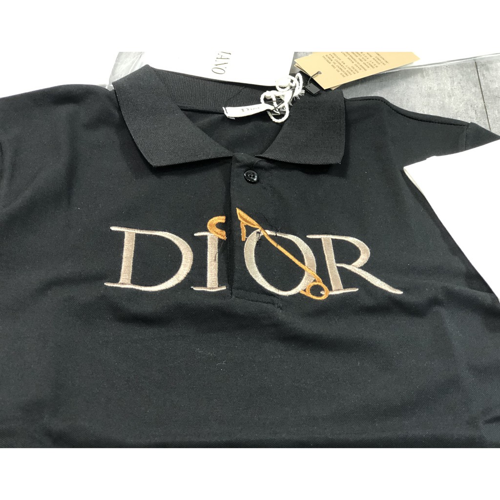 Áo polo Dior nam logo thêu - Áo phông Dior nam cổ bẻ - Polo nam